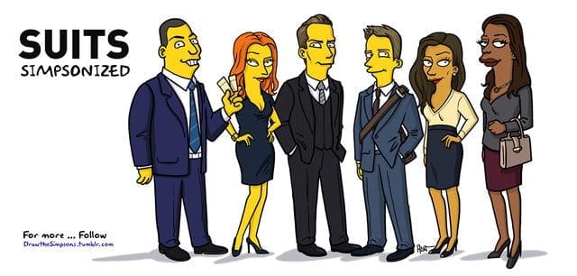 Simpsonized Suits-Charaktere