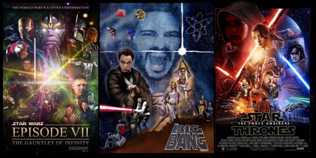 Star Wars Plakatvariationen zu AWESOME Serien