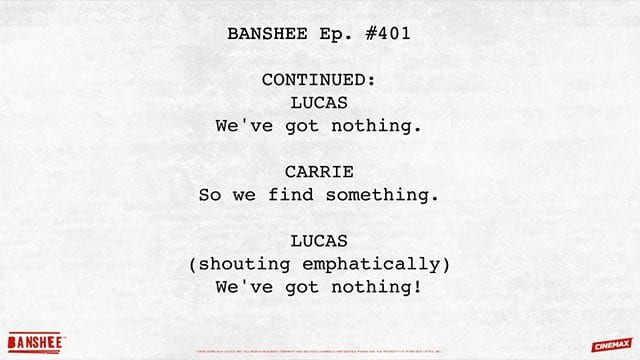 Banshee S04E01 – Skript © Cinemax