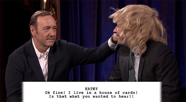 Kevin Spacey und Jimmy Fallon spielen von Kindern geschriebene House of Cards-Szenen