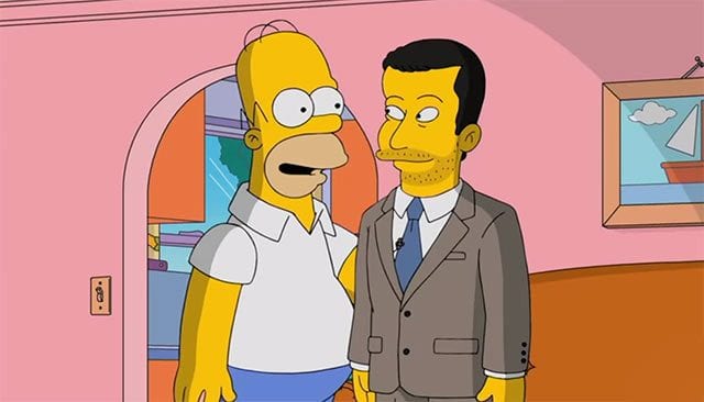 Homer Simpson gibt Jimmy Kimmel eine Springfield-Tour