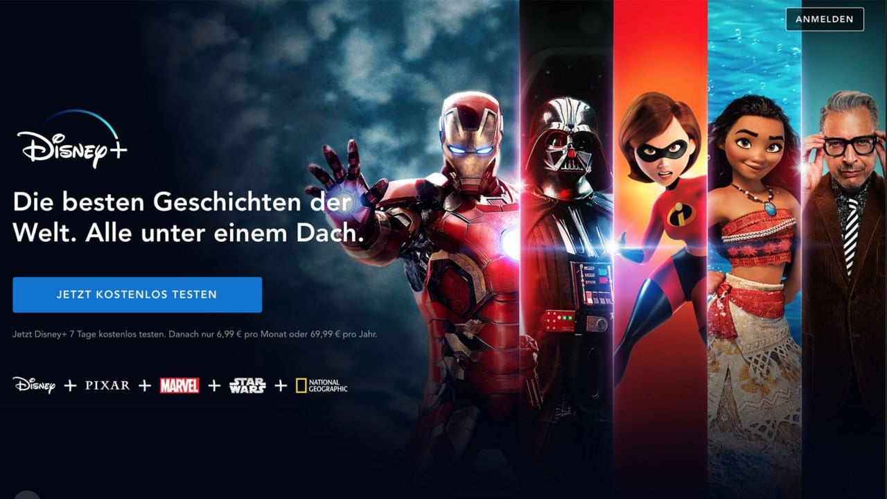 Disney+ jetzt 7 Tage kostenlos testen