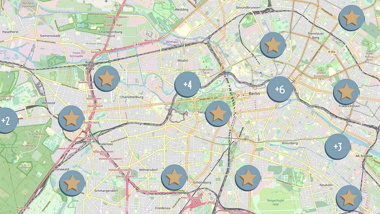 Interaktive Karte mit Serien-Drehorten in Berlin