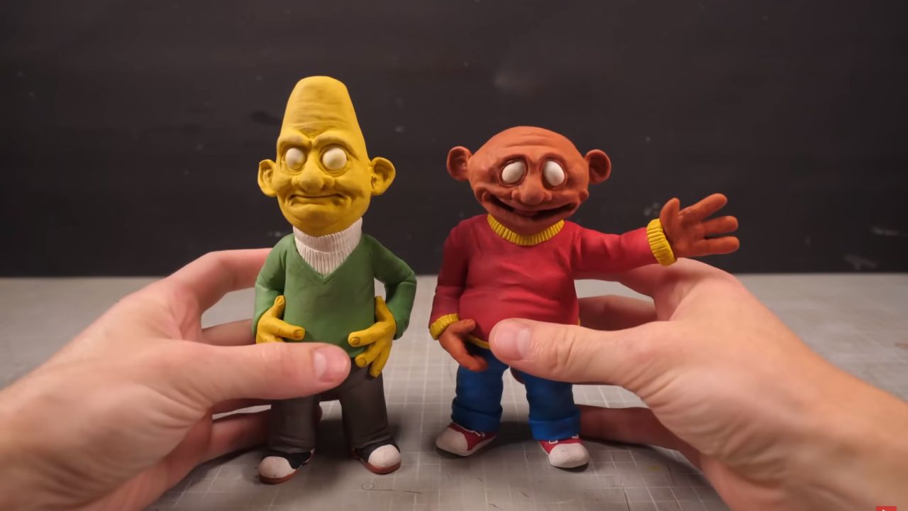 Ernie und Bert als „realistische“ Knetfiguren