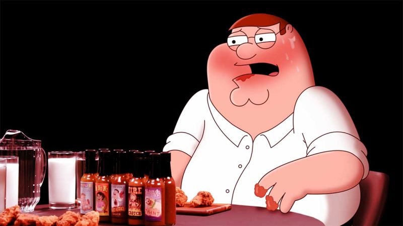 Peter Griffin bei „Hot Ones“